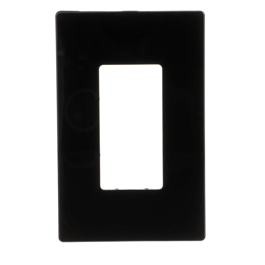 Black : PJS26BK Decorator Screwless Wallplate, 1-Gang, Black