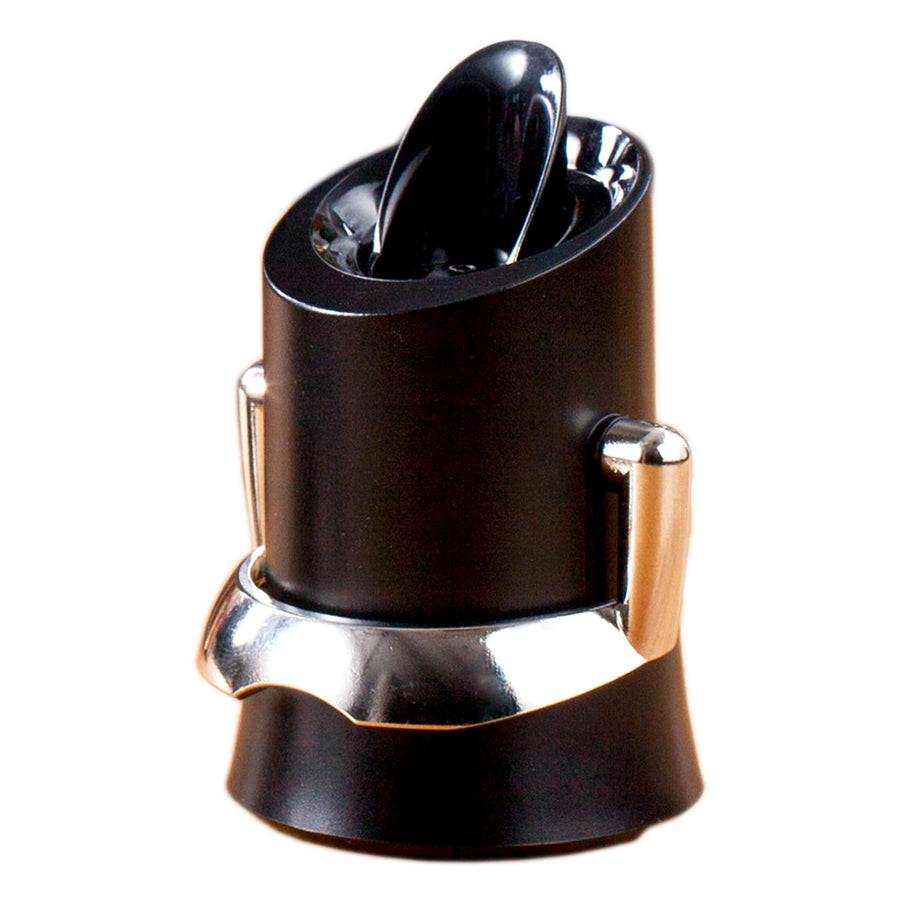 Champagne Stopper & Server - Black - 2-in-1 Stopper and Pourer - Preserve Bubbles for Up to a Week with Airtight Seal - Premium Champagne Bottle Stopper & Non-Drip Pouring