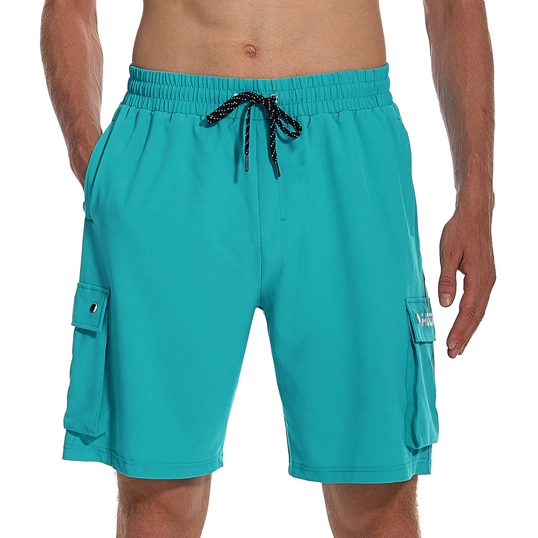 Mens Swim Trunks 9 Quick Dry Swim Shorts with Mesh Lining and Pockets Navy S