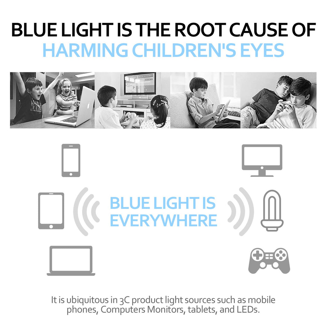 SEEAFUN Blue Light Glasses for Kids Girls Boys with Cut