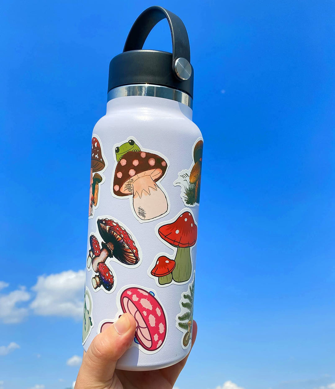100 Pcs Aesthetic Mushroom Stickers, Waterproof Vinyl Mushroom Decor for Water Bottle, Laptop, Car, Journaling, Phone