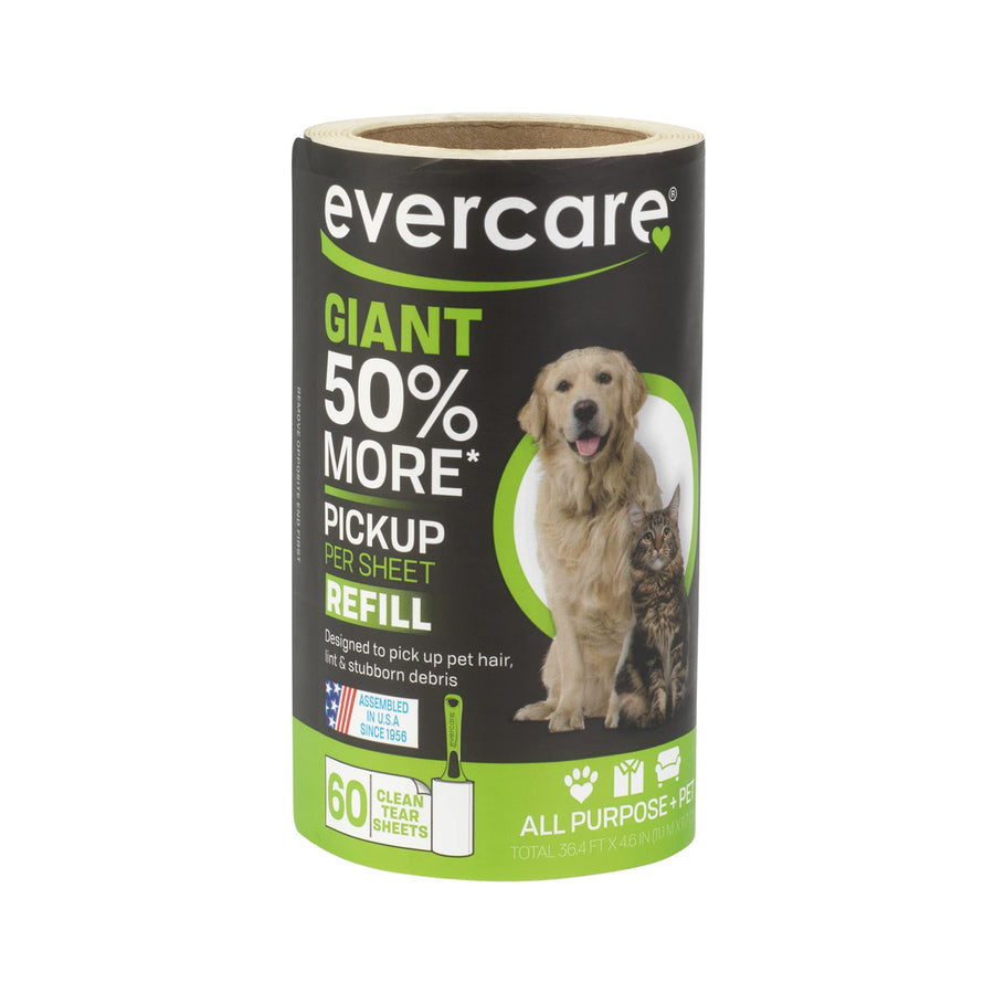 Evercare Giant Extreme Stick Lint Roll Refills, 60 Coun