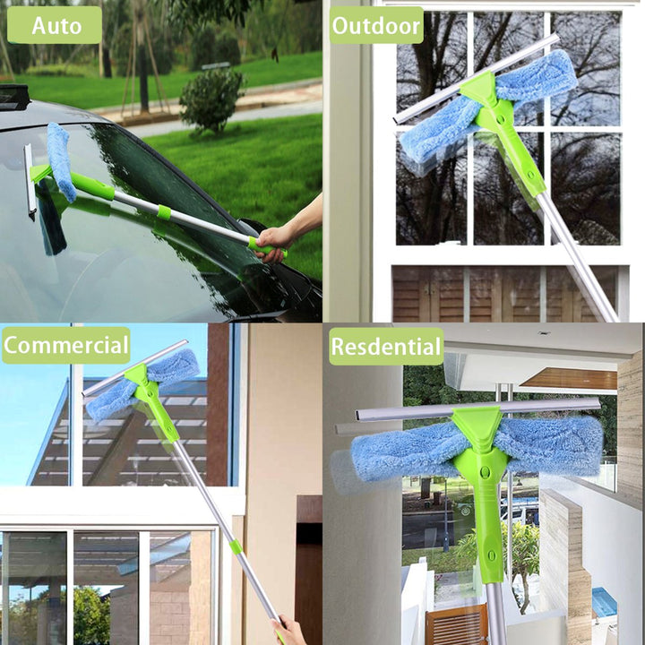 TJOUL Poseeruiz Window Squeegee Cleaner Scrubber 3 in 1