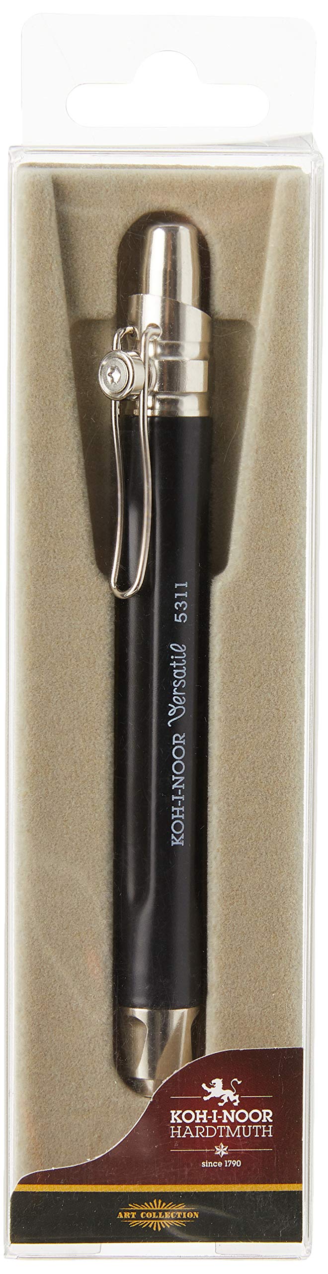Mechanical Hardtmuth Lead Holder with 5.6mm x 80mm Lead, Black with Clip, 1 Each (5311CN1005PK)
