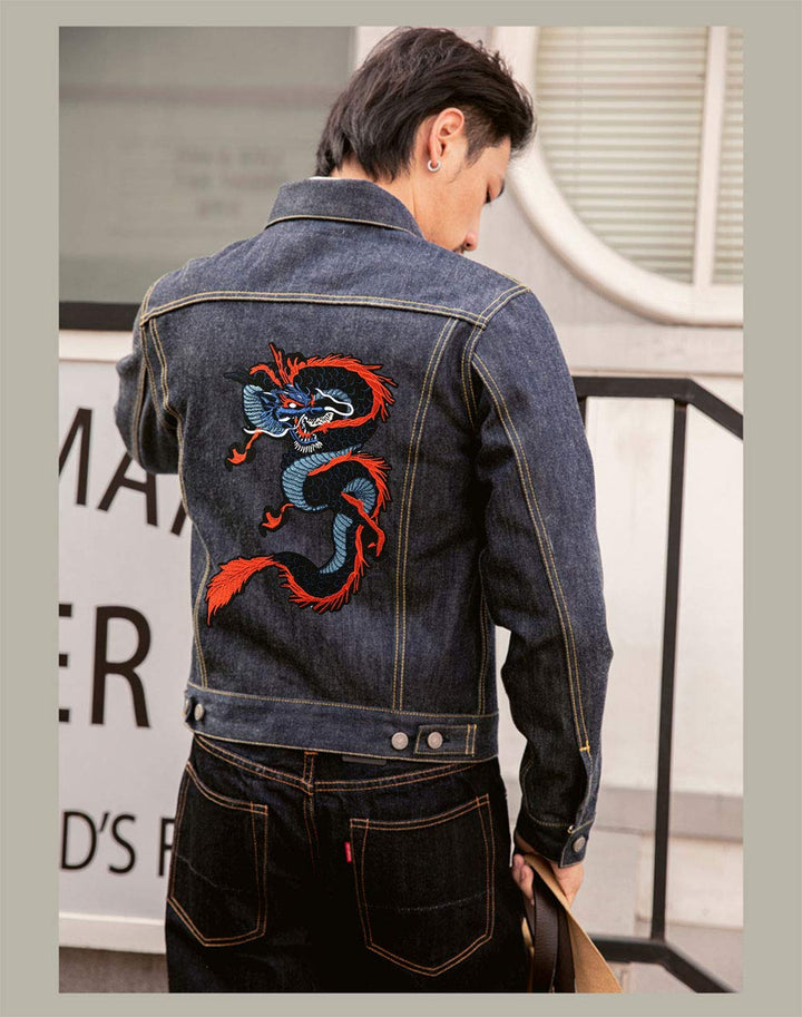 Dragon Lrage Iron On Patch Embroidered Applique 13.4Inch Dragon Sew on Patches for DIY Costume, Jackets, Jeans, Clothing, Bags