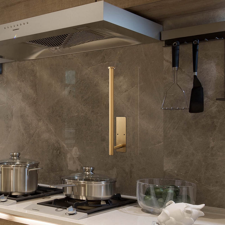 Paper Towel Holder Under Cabinet, Self Adhesive Wall Mount Paper Towel Holder, SUS304 Stainless Steel Under Cupboard Paper Towel Holder for Kitchen, Pantry, Sink, Bathroom,Gold