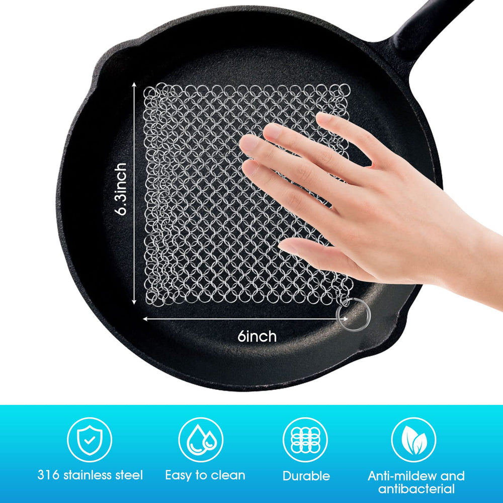 Cast Iron Cleaner 6 x 6.3 Premium 316L Stainless Steel 