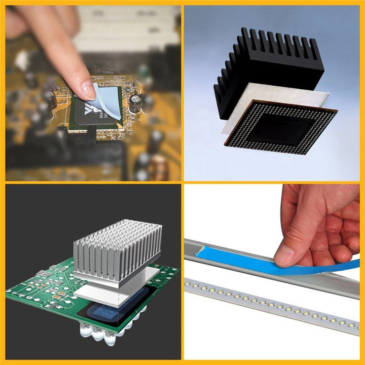 Double Sided Thermal Tape, 1Inch x 82FT Thick Thermal Adhesive Tape, High Performance Thermally Double Side Tapes Cooling Pad Apply to LED Strips, 3D Printer, BCP, VGA, PCB, GPU, SSD Drive