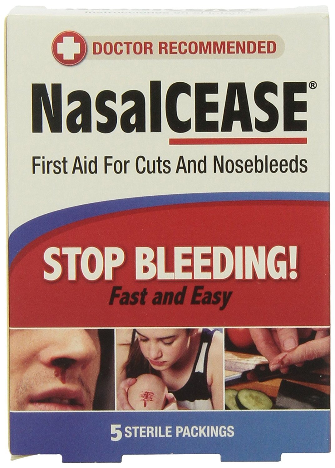 Nasalcease FirstAid Nosebleeds, 5-Count Box