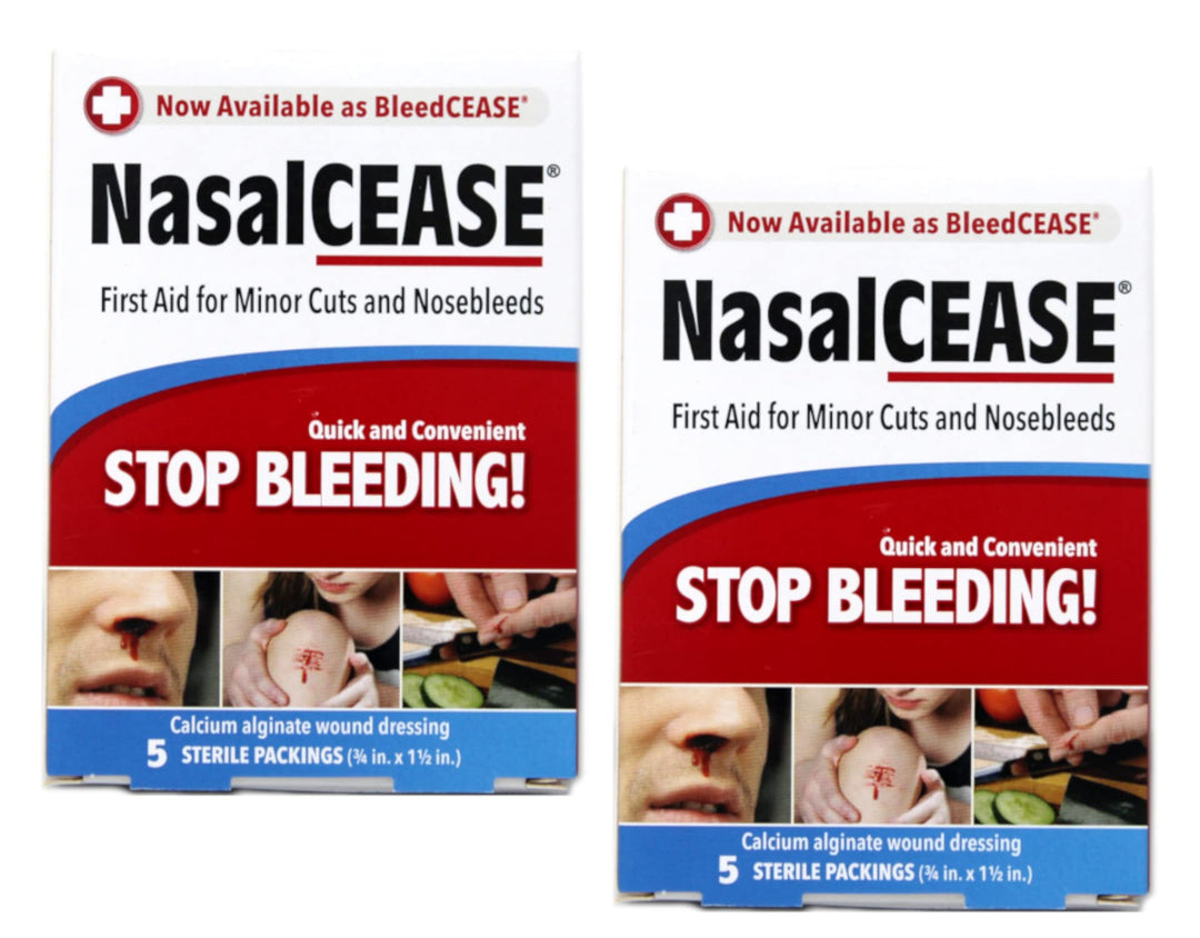 Nasalcease FirstAid Nosebleeds, 5-Count Box (Pack of 2)