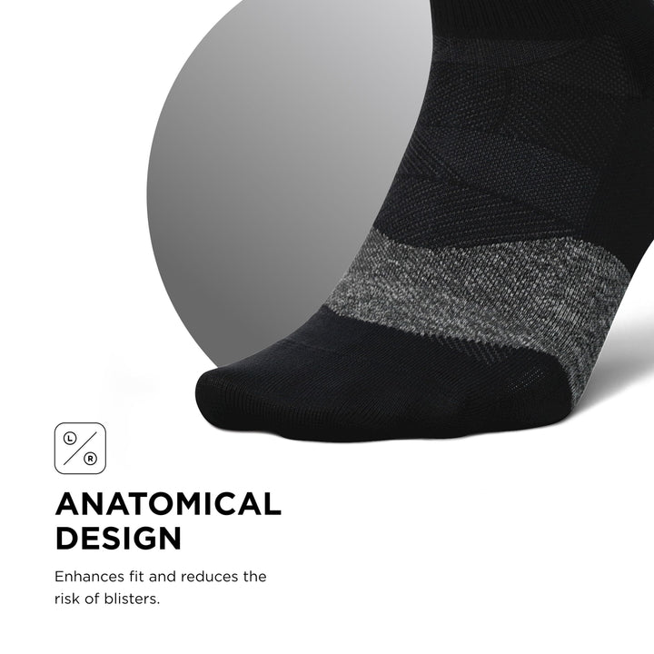 Elite Light Cushion Quarter Solid - Sport Sock with Targeted Compression - Buckle Up Blue, M (1 Pair)