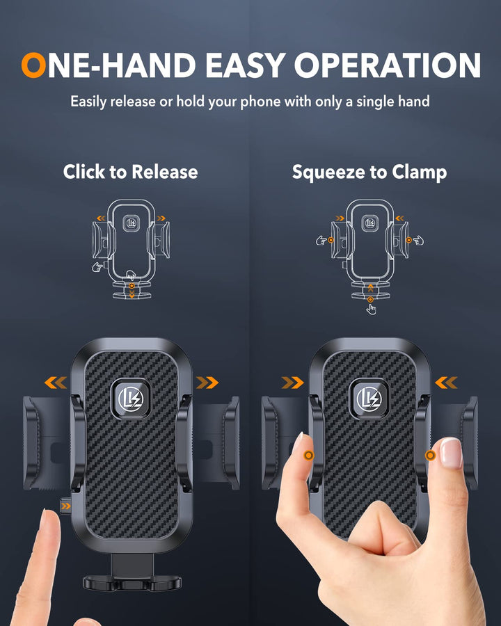 Phone Holder for Car,Dashboard Windshield Air Vent Universal 3 in1 Car Phone Holder Mount Compatible for iPhone 15 Pro 14 13 12 11 Max XS X XR 8, Samsung Galaxy S23 S22 S21 All Mobile Smartphone