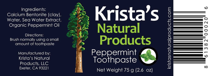 Organic Peppermint Toothpaste made by Krista&#39;s 
