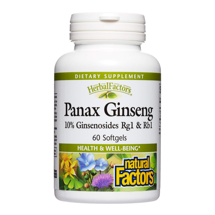 HerbalFactors by Natural Factors, Panax Ginseng, Promotes Resistance to Everyday Stress and a Healthy Well-Being, 60 softgels (60 servings)