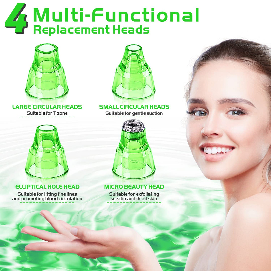 - Facial Pore Cleaner - Electric Acne Comedone Whitehead Extractor w/5 Suction Power 4 Probes, USB Rechargeable Blackhead Vacuum Removal Kit