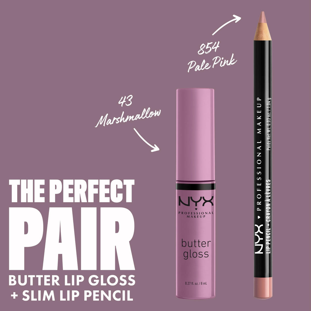 PROFESSIONAL MAKEUP Butter Gloss, Non-Sticky Lip Gloss - Marshmallow (Muted Lilac)