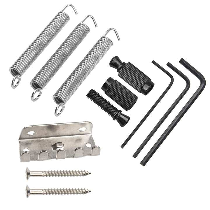 1Set Yootones Guitar Tremolo Bridge 6 String Individual Saddle Compatible with Squier Fender Strat Style Electric Guitar Parts (Black)