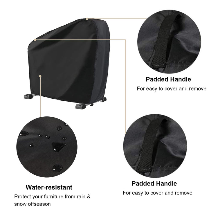 Exercise Bike Cover Waterproof Dustproof Upright Indoor Cycling Protector Stationary Recumbent Bicycle Protective Covers for Outdoor Protection (Black, 48 L x 23 W x 56 H)
