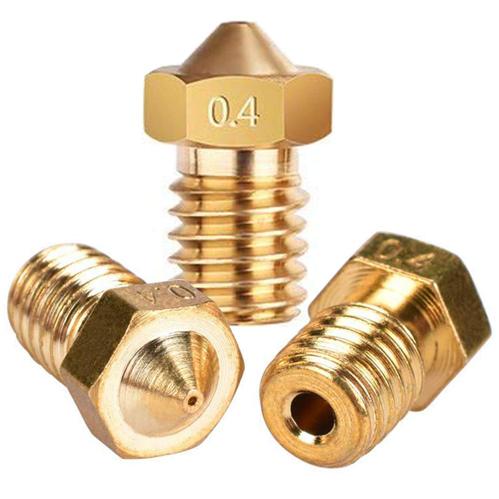 E3D Nozzles, ExcelFu M6 0.2mm Brass Nozzle Extruder Print Head for 1.75mm Filament E3D V5-V6 3D Printer, Pack of 20