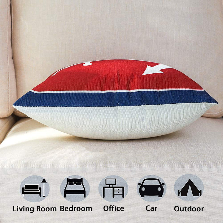 JOTOM Set of 4 Decorative Cushion Covers Square Nautica
