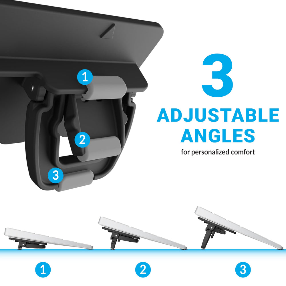 ESC Flip Computer Keyboard Stand for Desktop, Tilted Adjustable Keyboard Riser, Ergonomic Keyboard Accessories for Office, for Flat-Back Keyboard Only