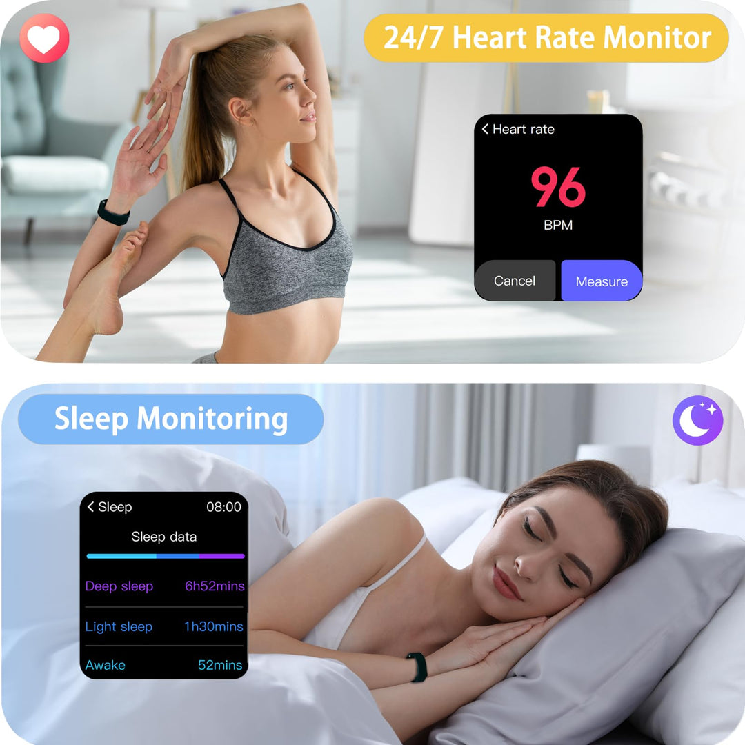 Smart Watch 41mm, Full Touchscreen Smartwatch, Fitness Tracker with Heart Rate Monitor &amp; SpO2, IP68 Waterproof Pedometer Watch for Women Men Compatible with iOS &amp; Android Phones