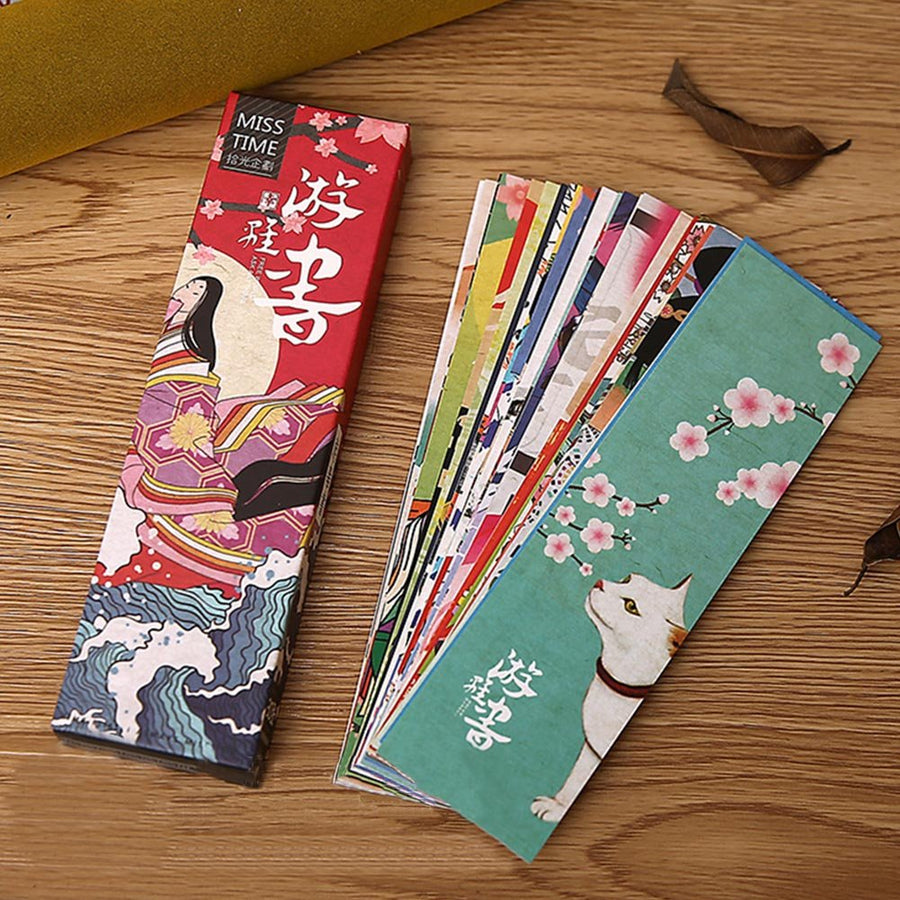 Colorful Japanese Style Paper Bookmark for Women Men Girls Boys Kids Teens