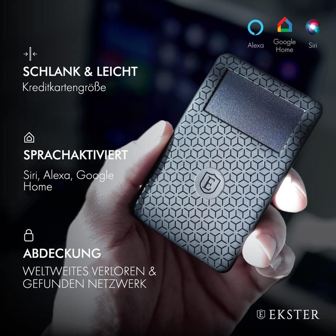 Wallet Tracker Card | Small Wallet Trackers Device with Bluetooth Technology | Solar-Powered Wallet Finder Tracker | Voice-Control &amp; Selfie Mode Wallet Tracker for Men | GPS Wallet Tracker