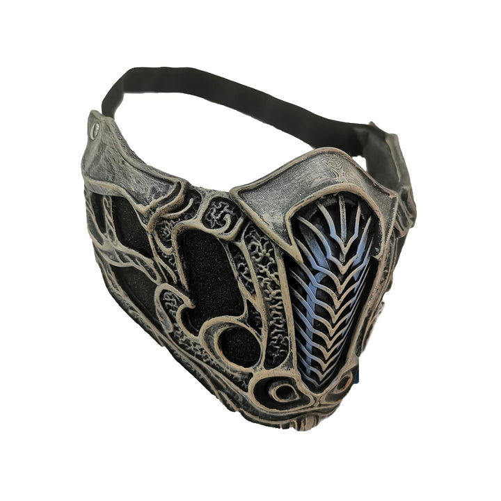 Mortal Kombat 2021 Flim ScorpionSub-ZeroLin Kuei Warriors Mask Latex Cospaly Masquerade Halloween Props (Sub-Zero), One Size