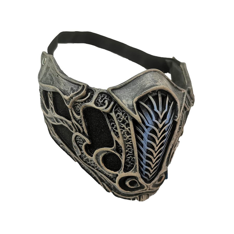 Mortal Kombat 2021 Flim ScorpionSub-ZeroLin Kuei Warriors Mask Latex Cospaly Masquerade Halloween Props (Sub-Zero), One Size