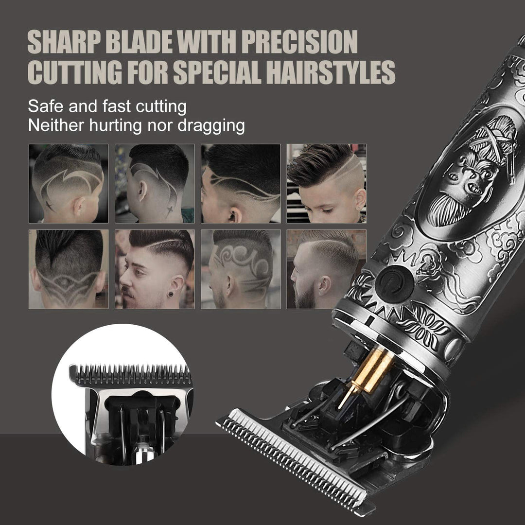 Hair Clippers for Men Hair Trimmer for Barbers,Professional Cordless T Blade Trimmer, Beard Edger Liners,Barber Shavers,Ornate Knight Close-Cutting Hair Machine