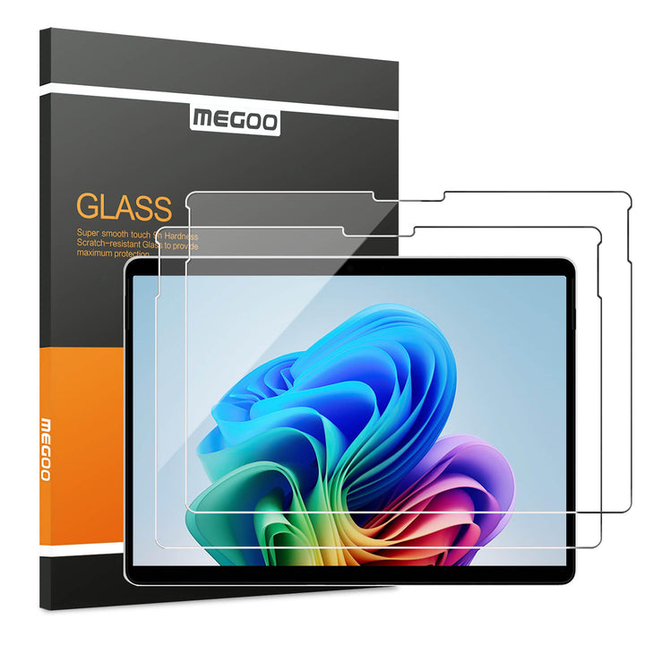[2 Pack] Tempered Glass Screen Protector for Microsoft Surface Pro X 13 inch, Bubble Free Installation, Anti-Scratch, Friendly Touching Screen Protector