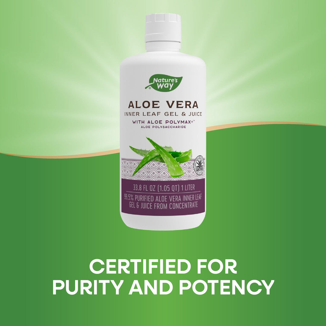 Nature&#39;s Way Aloe Vera Inner Leaf Gel &amp; Juice, 1 Liter