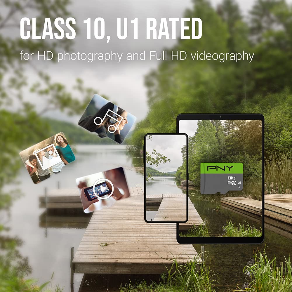 PNY 32GB Elite Class 10 U1 microSDHC Flash Memory Card 
