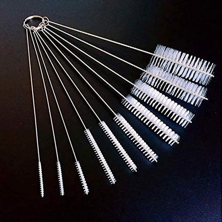 Long Straw Brush, Nylon Pipe Tube Cleaner 8-ihch 10 Dif