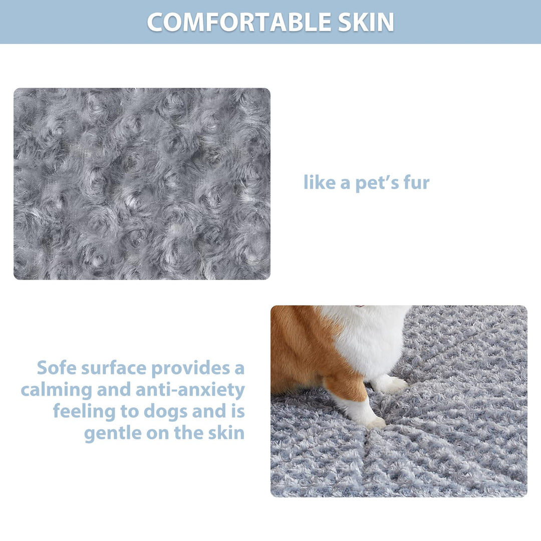 Orthopedic Dog Bed, Pet Bed for Large Dogs, Egg Crate Foam, Soft Rose Plush, Waterproof Removable Cover