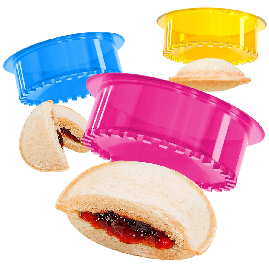 Sandwich Cutter and Sealer - 5 PCS Decruster Sandwich Maker - Peanut Butter and Jelly Crustless Sandwich Bread Pancake Maker Cookie Cutter for Kids Children Boys Girls