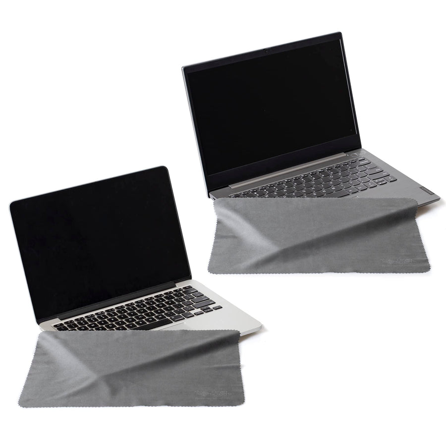WizPadCover 13 Microfiber Cleaning Cloths 13, Screen and Laptop Keyboard Cover Protection Cleaning Kit with 2-Pack Cloths13”, Grey