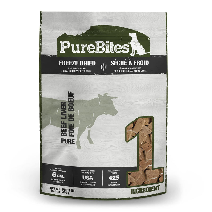 Beef Freeze Dried Dog Treats, 1 Ingredient, Made in USA, 16.6oz