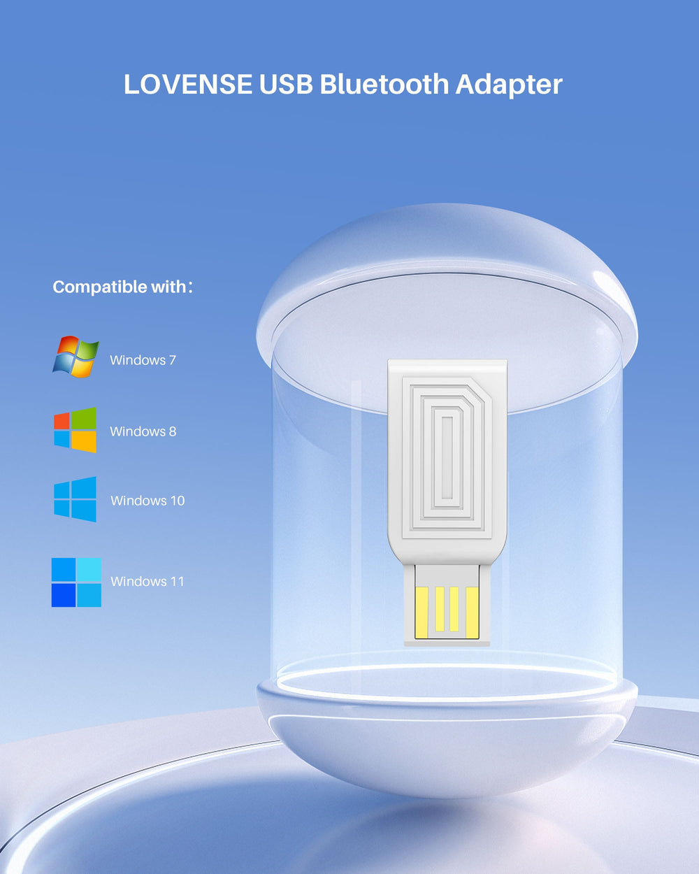 Dongle USB Bluetooth Adapter for PC Laptop Desktop Computer, Remote Connect, Plug and Play for Windows 7/8/10/11