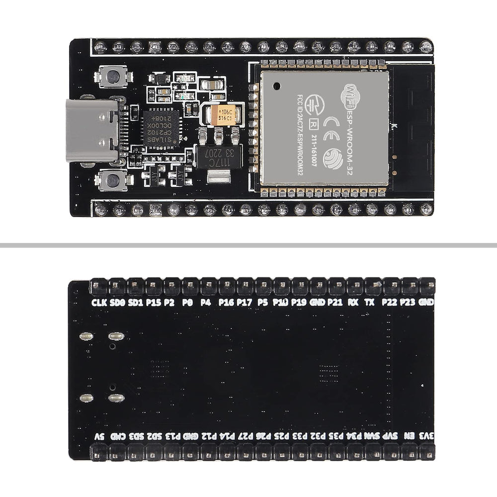 3PCS 38Pins Type-C USB ESP32S ESP32 ESP-WROOM-32 Development Board 2.4GHz WiFi Dual Cores Microcontroller Integrated with Antenna RF Low Noise Amplifiers Filters for Arduino IDE
