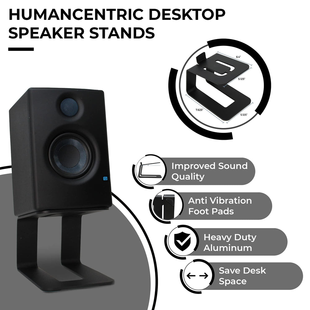 HumanCentric Desktop Speaker Stands Pair for Desk Speak