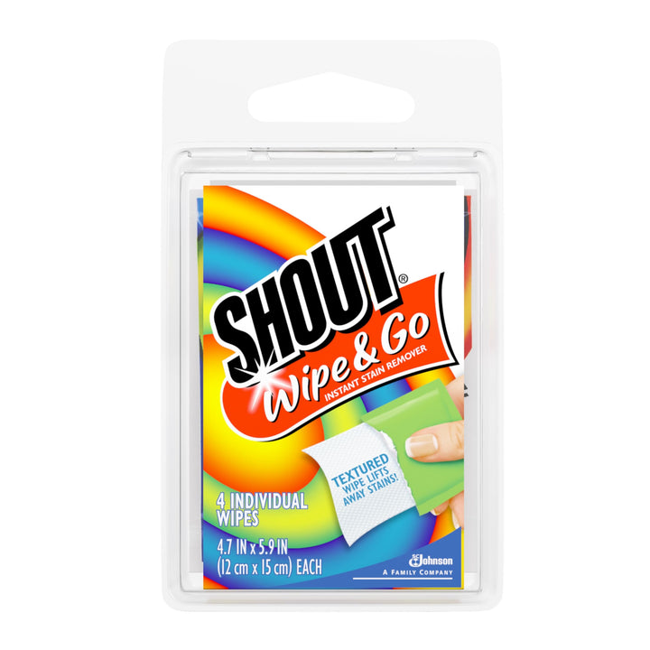 Shout Wipes, Wipe and Go Instant Stain Remover, Laundry