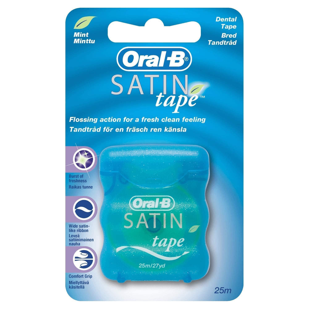 Oral-B Satin Dental Floss, 25 m, Plaque Remover for Tee