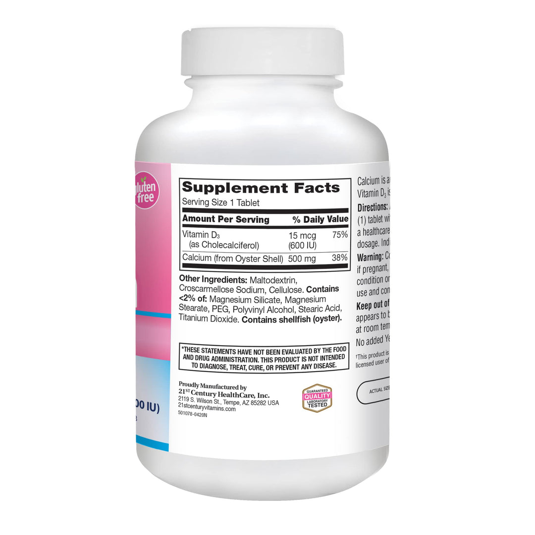 21st Century, Calcium 500 + D3 Plus Extra D3, 400 tablets