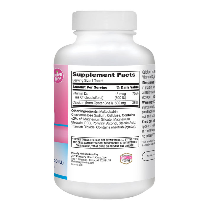 21st Century, Calcium 500 + D3 Plus Extra D3, 400 tablets