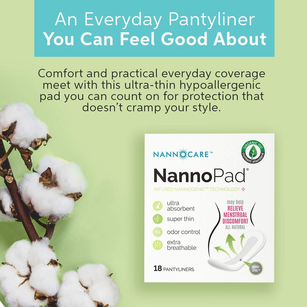 NannoPad Pantyliners - Made with Organic Cotton - Can M