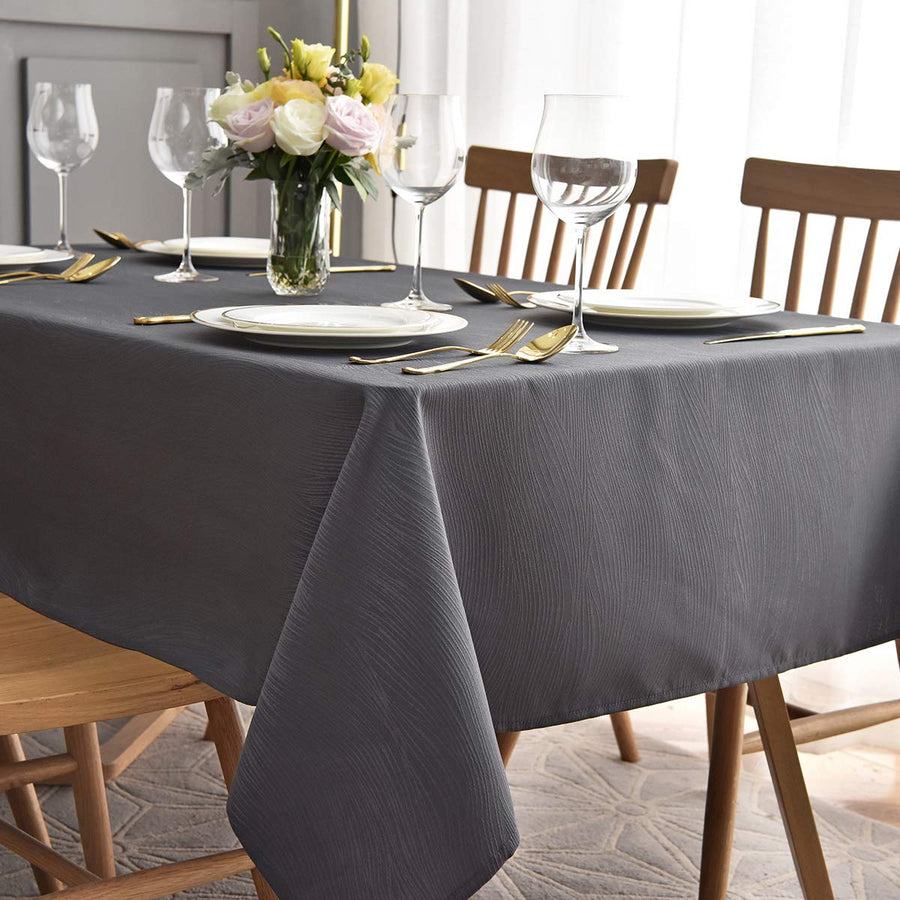maxmill Jacquard Table Cloth Waving Pattern Water Proof
