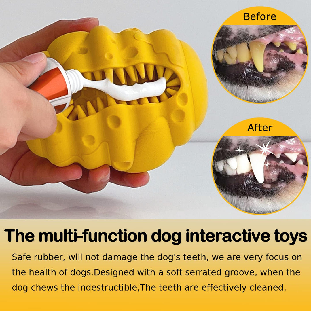 Dog Interactive Toys Indestructible Dog Toys Food Dispensing Treat Dispenser Dogs Puzzles Feeder Slow Feeding for Large/Medium/Small Aggressive Chewers Breeds