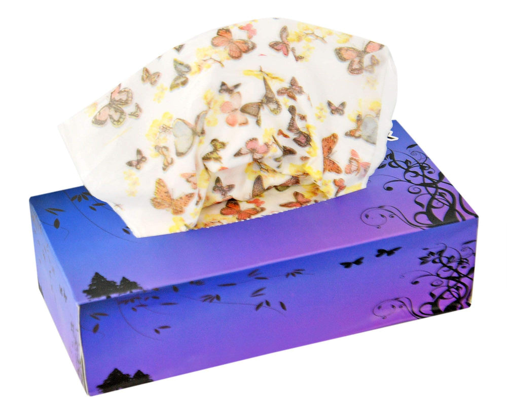 HOME-X Box of Novelty Tissues, Colorful Facial Tissue B